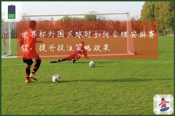 世界杯外围买球时如何合理安排赛程，提升投注策略效果